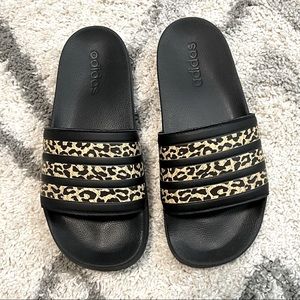ADIDAS • WOMENS ADILETTE SHOWER SLIDE SANDAL - LEOPARD • SIZE 9